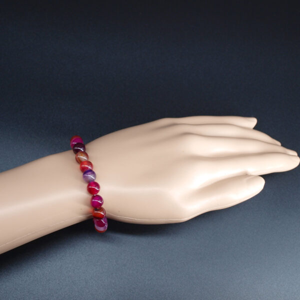 Bracelet agate violette et rose AG-225