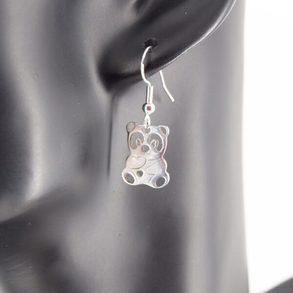 Boucles d'oreilles acier inoxydable panda AI-207